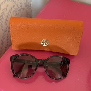 Tory Burch Red and Tortoise Sunglasses